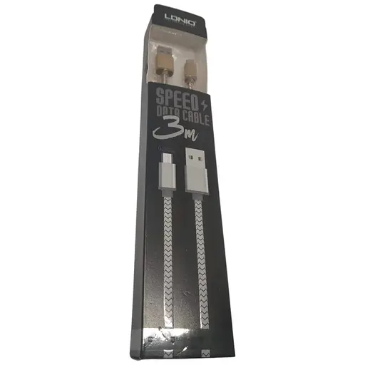 Кабель microUSB довгий 3 метри посилений міцне обплетення Ldnio LS31
