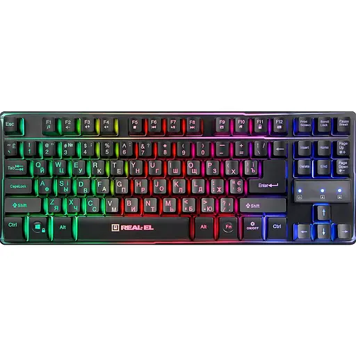 Клавиатура Real-El Gaming 8710 TKL Backlit Black EL123100030 (128766)