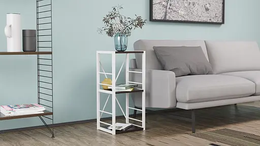 Этажерка 3/34 Ferrum-decor Серии Коннект 73x34x28 белый ДСП Венге 16мм (FRD-105523) - фото 3