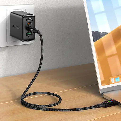 Дата кабель Acefast C7-03 USB-C to USB-C zinc alloy (1.2m) Black - фото 5