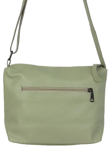 Женская кожаная наплечная сумка Borsacomoda салатовая sum0028728 - фото 6