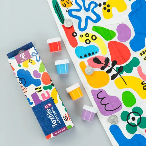 Набор акриловых красок для росписи тканей Colors 12×10 мл Arteo - фото 3