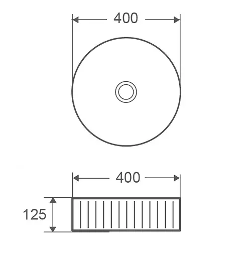 Умивальник накладний керамічний Mixxus Premium Wave-0101 400x400x125 мм MP6491, Білий - фото 3