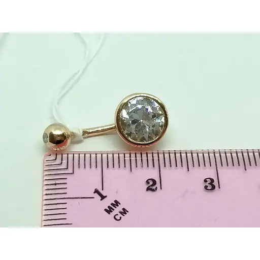 Серебряная серьга для пирсинга пупка Silvex 925. ПР3Ф/020 - фото 4