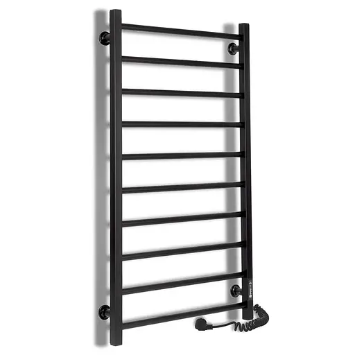Электрический полотенцесушитель Laris Зебра Альфа ЧФЧ10 500x900 Э правый R3 73207630, Черный матовый, Правое, Электронный - фото 1