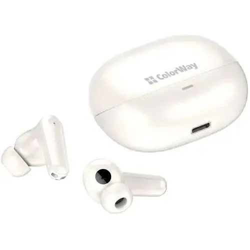 Наушники ColorWay беспроводные Earbuds TWS 1 бежевый bluetooth 5.3 микрофон динамики 13 мм сенсорное управление - фото 1