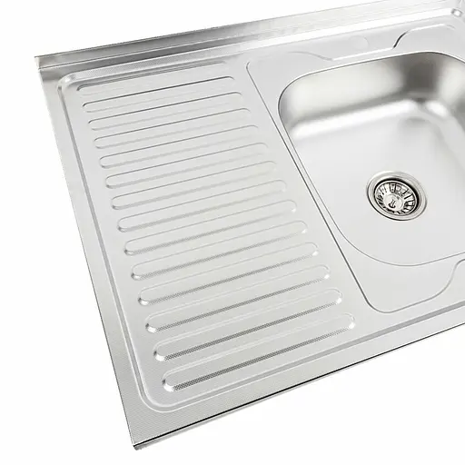 Кухонная мойка из нержавеющей стали Valeso 8060 R декор (0,7/160 мм), Decor - фото 1