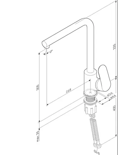 Смеситель для кухни Am.Pm Like сатин F8005011 Хром матовый - фото 7
