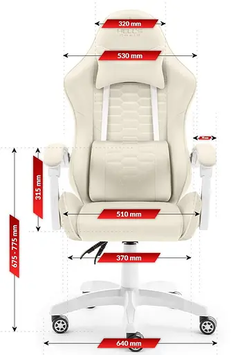 Компьютерное кресло Hell's HC-1000 Beighe (ткань) - фото 9