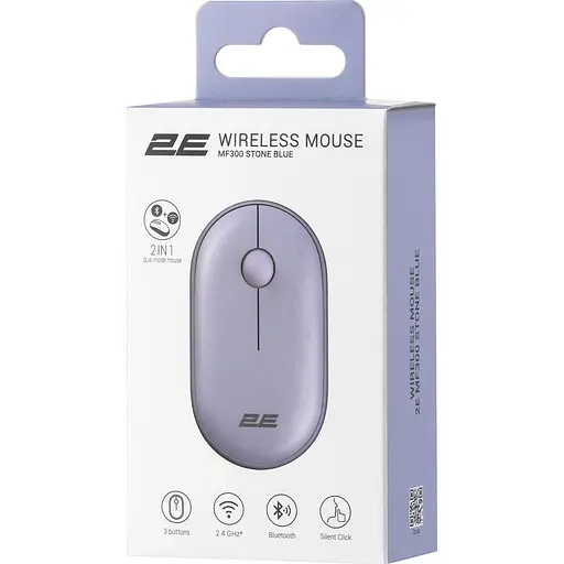 Беспроводная мышь 2E MF300 Silent WL BT Stone Blue (2E-MF300WBL) - фото 6