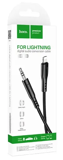 Кабель Hoco UPA18 digital audio conversion cable for Lightning Чорний - фото 2