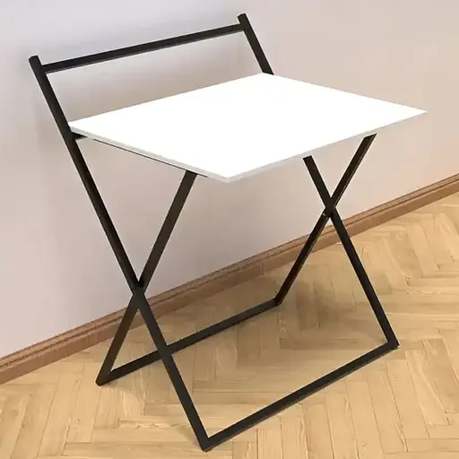 Стол трансформер Компакт 3 750x790x720 Черный металл ДСП Белое 16 мм FRD-104676