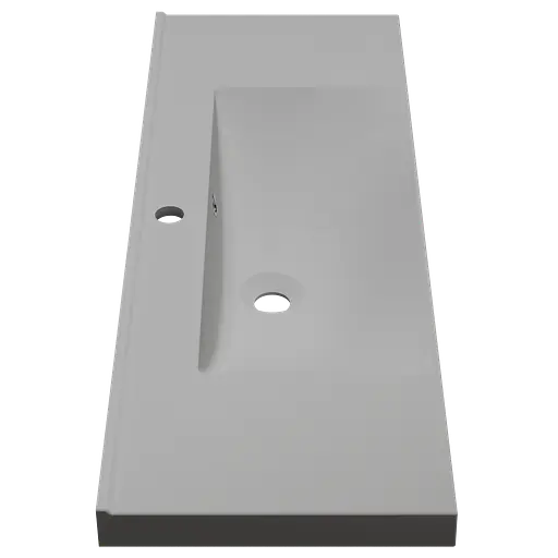 Раковина глянцева врізна Amidicon Scif 100 1000x350 з литого каменю SCIF_100_HL, Білий - фото 3