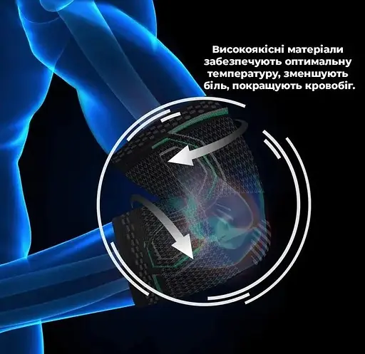 Налокітник MadMax MFA-293 Zahoprene Elbow Support Dark Grey/Green (1 шт) XL (MFA-293_XL) - фото 3