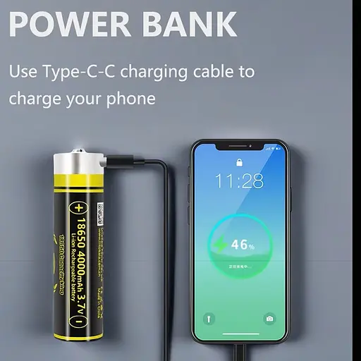 Аккумулятор 18650 LiitoKala 4000mAh 3.7V Li-ion KING4000 Type-C - фото 5