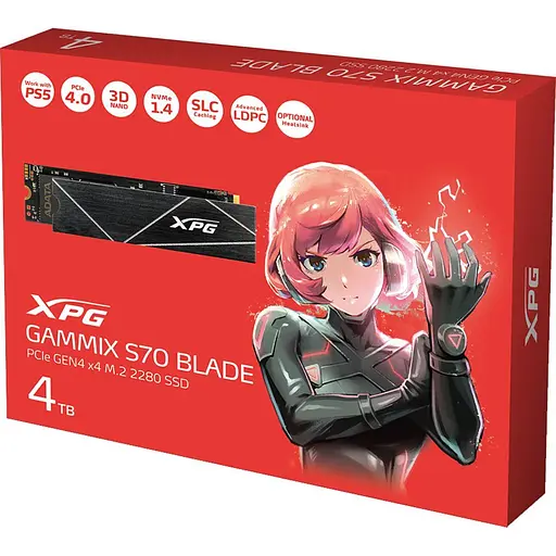SSD накопитель ADATA XPG Gammix S70 Blade 4TB (AGAMMIXS70B-4T-CS) [135455] - фото 5