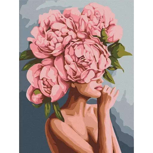Картина по номерам Прикосновение пионов Brushme 30х40 см разноцветная 000278149