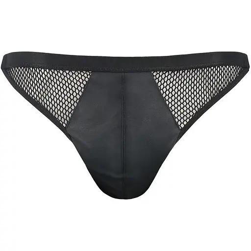 Мужские открытые слепы Passion 034 Open Luke XXL/XXXL Black, экокожа - фото 5