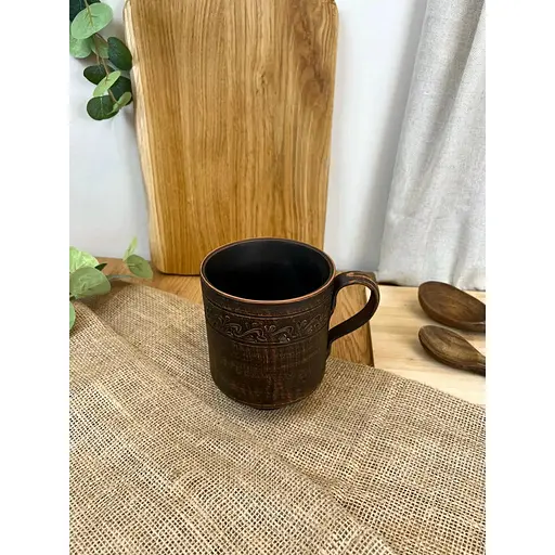 Кухоль 1 л керамічний (глиняний) різьблений Декор - фото 3