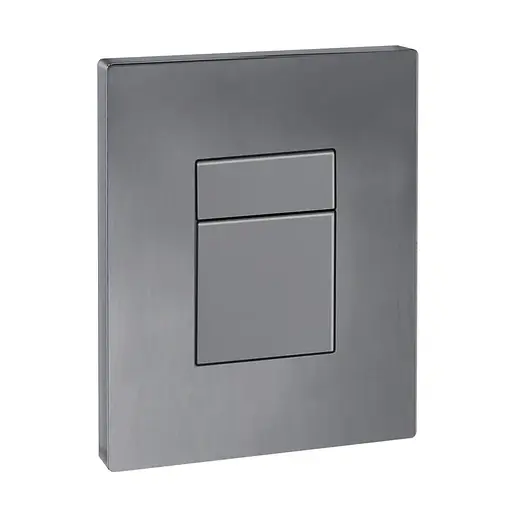 Панель змиву пластикова Koer KT-0607-07 157x198x3mm, кнопка квадратна KR5345, Графит - фото 1