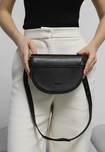Жіноча шкіряна сумка поясна-кроссбоді Bridget чорна - фото 10