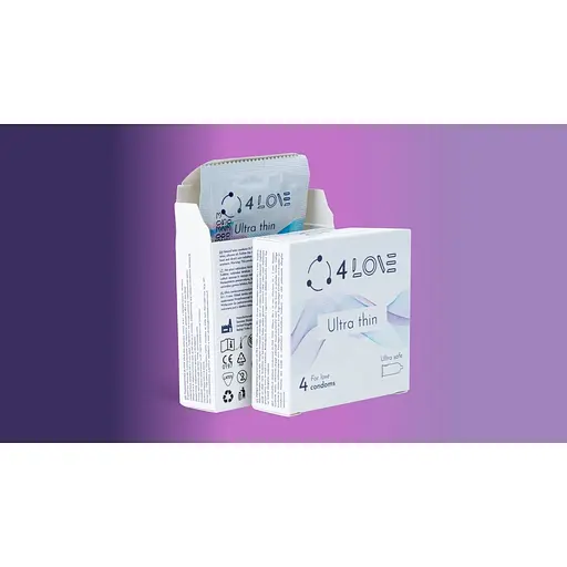 Презервативи 4Love Ultra thin ультра тонкі 4 шт. - фото 6