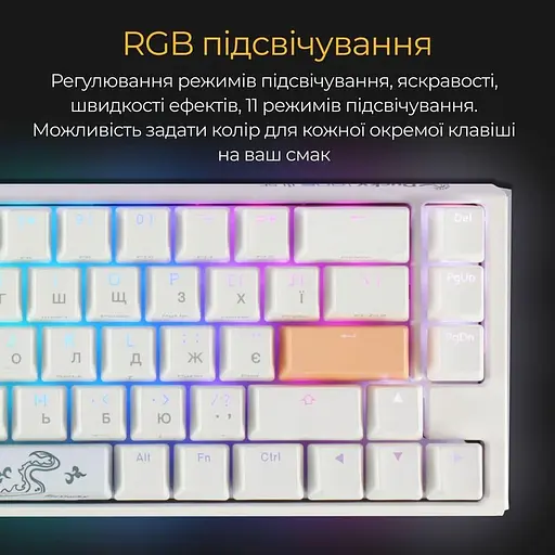 Клавіатура Ducky One 3 SF Cherry MX Brown RGB White UA (DKON2167ST-BUAPXPWWWSC1) - фото 9