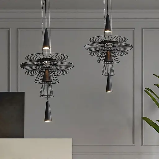 Дизайнерський світильник Gravity Ø 80 см | Line F | Арт. D9056-800 BK - фото 1