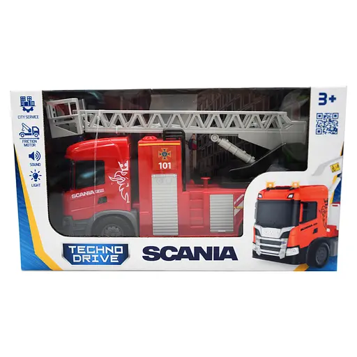 Автомодель TechnoDrive Big Truck Пожарная машина Scania (6407KS) - фото 2