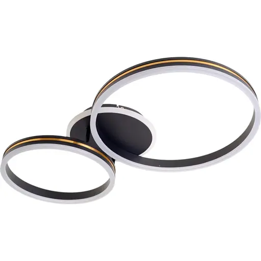 Люстра стельова Brille світлодіодна 53W WW BK+GD (WBL-54C/3)