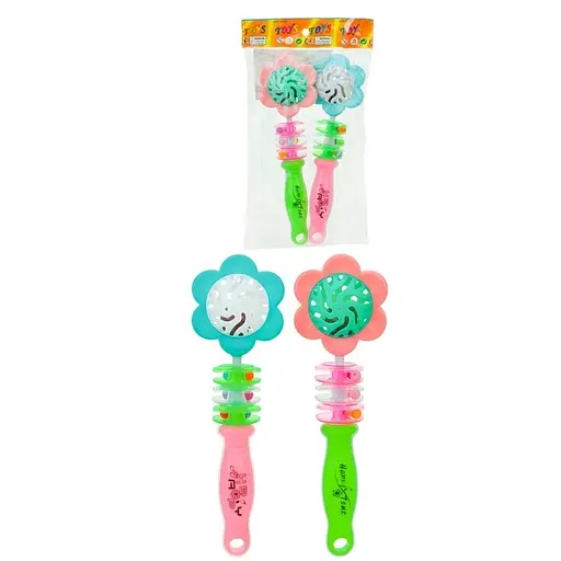 Погремушки цветочки LD8-12, 2 шт. (в ассортименте)