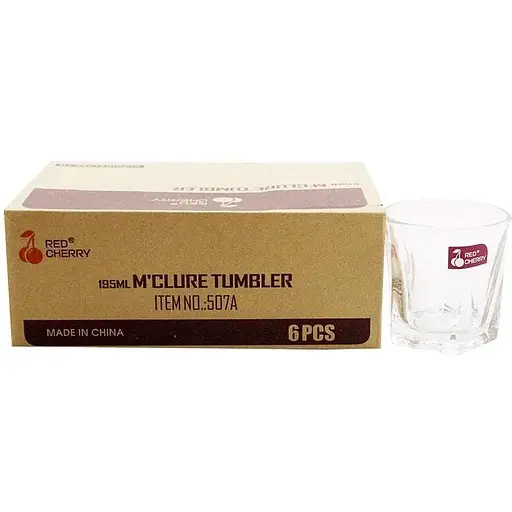 Набор стаканов Red Cherry низких 6 шт 195 мл (507-A)