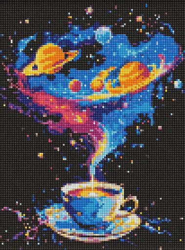 Набор с алмазной мозаикой Космический вихрь AMO8005 с АВ стразами, 30x40 см