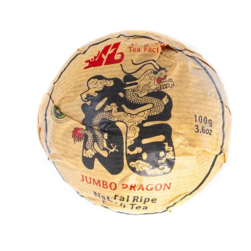 Чай Jinglong Tea Factory Шу Пу Эр Цзин Лун Великий Дракон 2019 г. - блин, 100 г - фото 4
