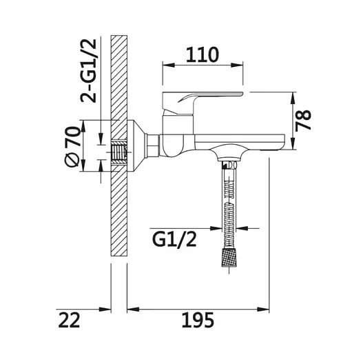 Змішувач для ванни Q-tap Jay QTJAY259CRM45541 - фото 2