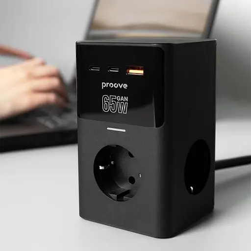 Сетевой фильтр Proove Power Cube 65W (3xAC + 2xType-C + 1xUSB) 1,5 м черный (PSPC36801201) - фото 9