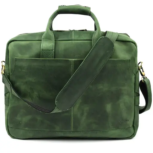 Мужская сумка для ноутбука 17" из натуральной кожи TARWA 33х43х9 см sum0028405 - фото 3