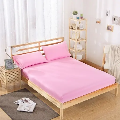 Простирадло на резинці TAG Tekstil 180х200х20 см рожеве 000152513