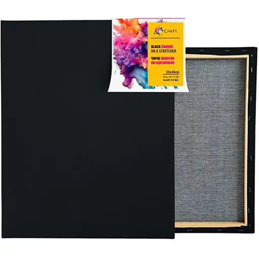 Холст на підрамнику ArtCraft 30х40 см чорний (13026)