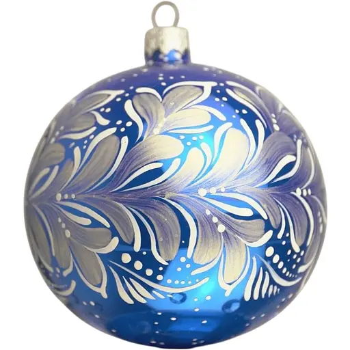 Ялинкова прикраса Санта Шоп Морозний візерунок скло (4820001154276)