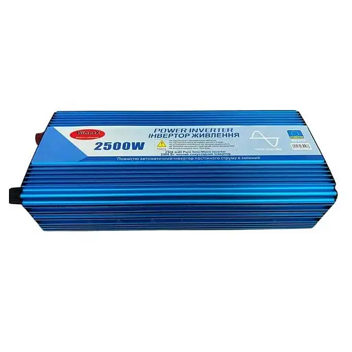 Преобразователь постоянного тока Power Inverter Wimpex авто инвертор 12В-220В WX-2510 2500W Синий - фото 2