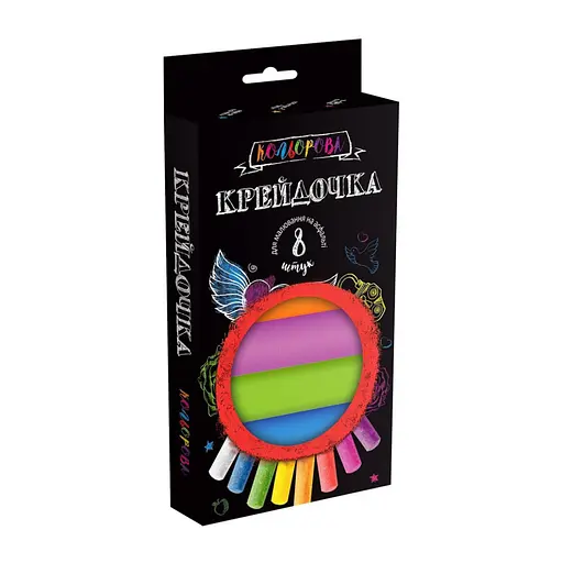 Мел для рисования на асфальте Крейдочка Danko Toys КRD-02-02U 8 шт, толстые - фото 1