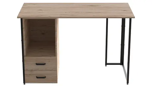 Компьютерный стол Ferrum-decor Отто 75x120x60 черный ДСП Дуб Сан-Марино 16мм (FRD-103574) - фото 3