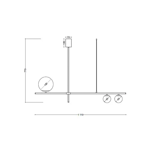 Підвіс SV0059-3P BK+GD - фото 2
