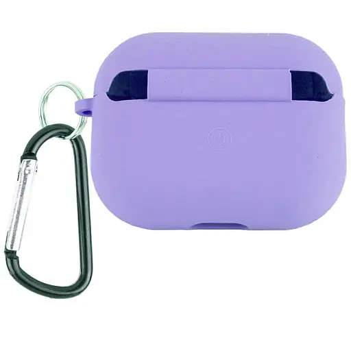 Силіконовий футляр з мікрофіброю для навушників Airpods 3 Бузковий / Dasheen - фото 2