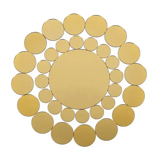Дзеркальний декор Wall Sticker SW-00002499 акриловий самоклеючий 33 шт. золото - фото 1