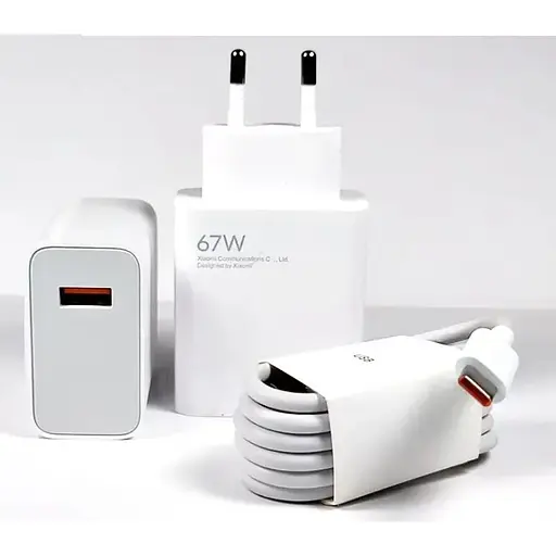 Зарядное устройство DK Mi Turbo Charge 67W USB Power Adapter для Xiaomi плюс кабель(017091) white - фото 6