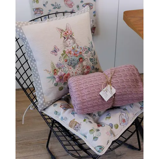 Наволочка гобеленовая Прованс Очарование Зайчонок 45х45 см (44280) - фото 8