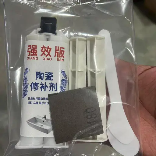Клей для ремонта раковин, ванн и плитки от керамических трещин, отверстий, царапин, 50 мл, 1 шт - фото 4