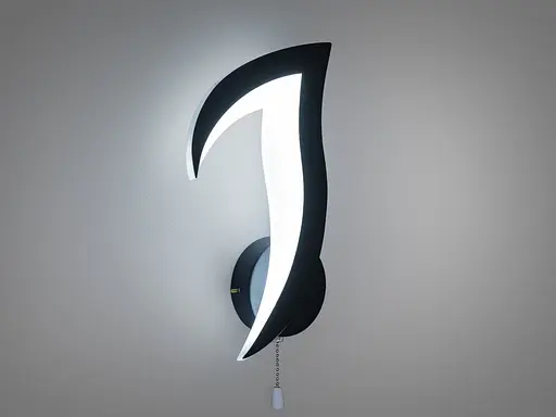 Світлодіодний настінний світильник, 13 Вт, чорний - фото 3